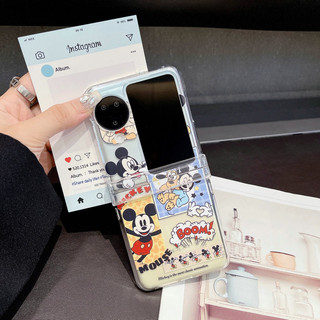 Ốp điện thoại gấp cho Oppo Find N2 N3 Flip Funny Mickey Doll Rope Vỏ điện thoại TPU cứng