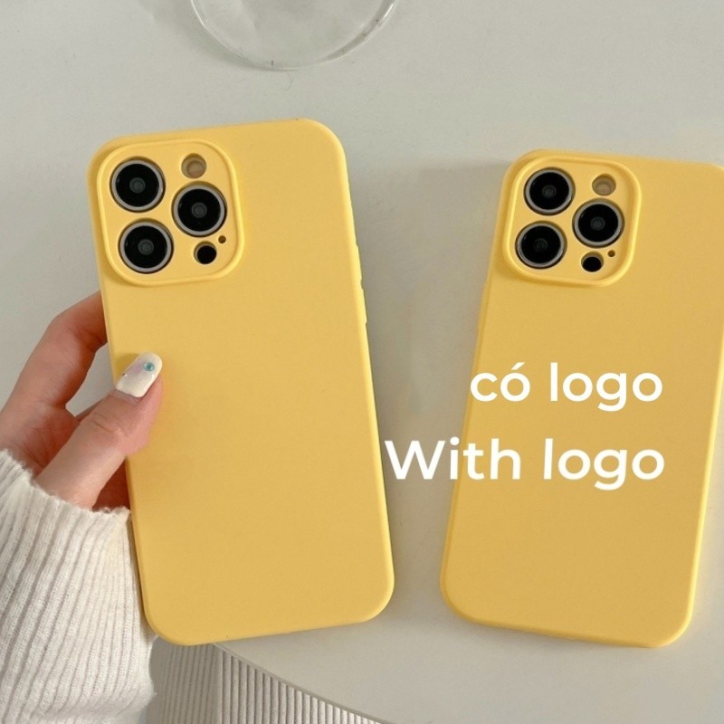 Ốp Silicon Màu Vàng Cho iPhone 17 / 16 / 15 / 14 / 13 / 12 / 11 / Pro max / Plus Chống Rơi Bảo Vệ