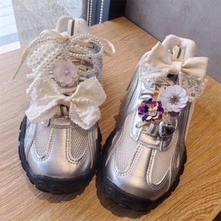 Kẹp khóa trang trí dây giày cho sneaker, phụ kiện nơ/hoa hồng/trái tim