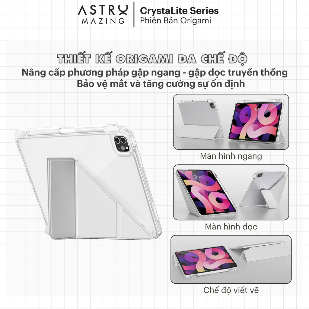 Ảnh Bao da iPad CrystaLite Origami AstroMazing - Case cho iPad Pro Air 4 5 6 Pro 11 3