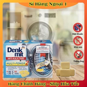 Viên tẩy lồng máy giặt Denkmit Hộp 60 viên loại bỏ mùi hôi cặn bẩn lâu ngày