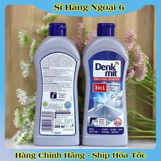 Dung dịch tẩy rửa inox Denkmit Edelstahlreiniger 3in1 300ml của Đức - Date mới nhất