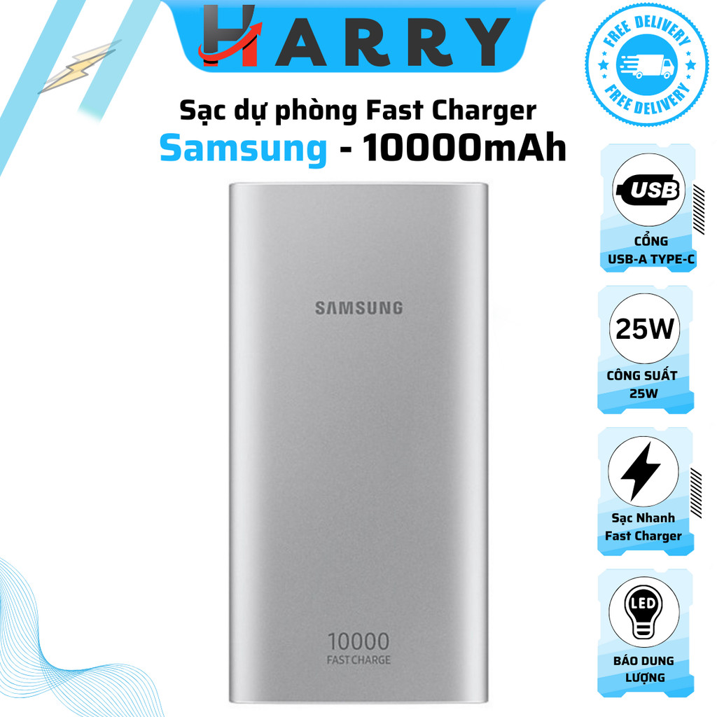 Pin Sạc Dự Phòng Samsung EB-P1100 10000mAh Hỗ Trợ Sạc Nhanh QC 2.0 Sạc ...