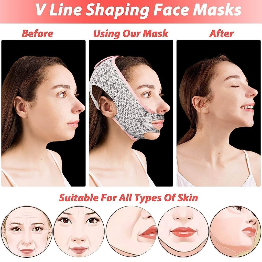 SEVICH  Beauty Face Sculpting Sleep Mask V Shaped Face Lifting Bandage Chống nhăn Làm săn chắc nâng Mặt nạ định hình Mặt nạ định hình Giảm béo Dụng cụ định hình