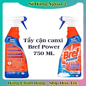 Chai xịt vệ sinh tẩy cặn canxi inox, vòi sen, vách kính Bref Power 750ml - Hàng Nội Địa Đức