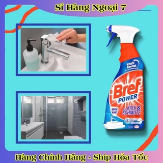 Chai xịt vệ sinh tẩy cặn canxi inox, vòi sen, vách kính Bref Power 750ml của Đức