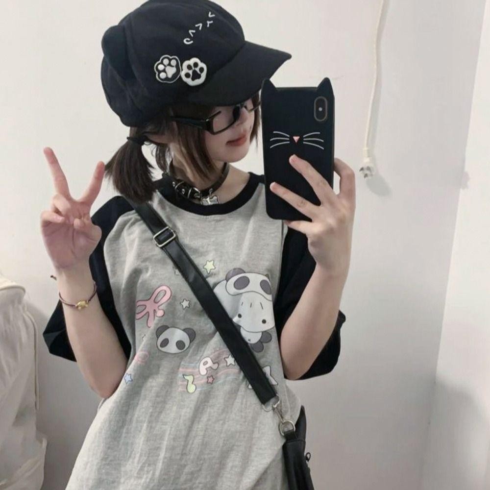 Mũ nồi JVSUB, Mũ Newsboy Y2k dễ thương, Mũ bóng chày du lịch Nhật Bản thông thường thời trang dành cho nữ Cô gái