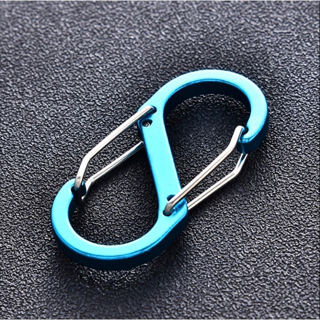 Móc khóa carabiner loại S ngoài trời bằng hợp kim nhôm
