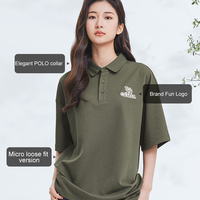 Ảnh Áo sơ mi Polo ngắn tay ngoài trời CAMEL CROWN Áo thun nam vải khô nhanh chống nắng cảm giác băng 2