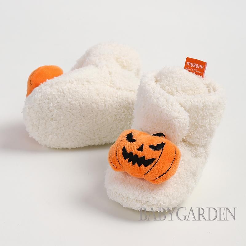 Baga-baby Halloween Booties Dép Mềm Chống Trơn Trượt Thu Đông Ấm Áp Trẻ Sơ Sinh Giày Tập Đi Đầu Tiên