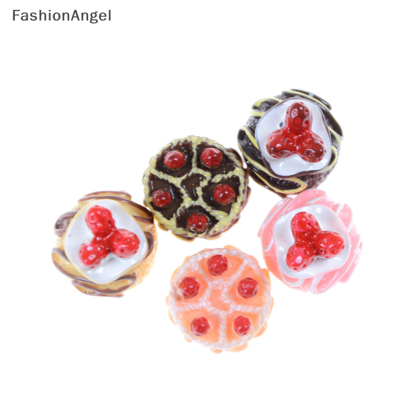 Fashionangel 5 Món Tráng Miệng 3D Nhựa Kem Bánh Thu Nhỏ Nhà Búp Bê Phụ Kiện TH