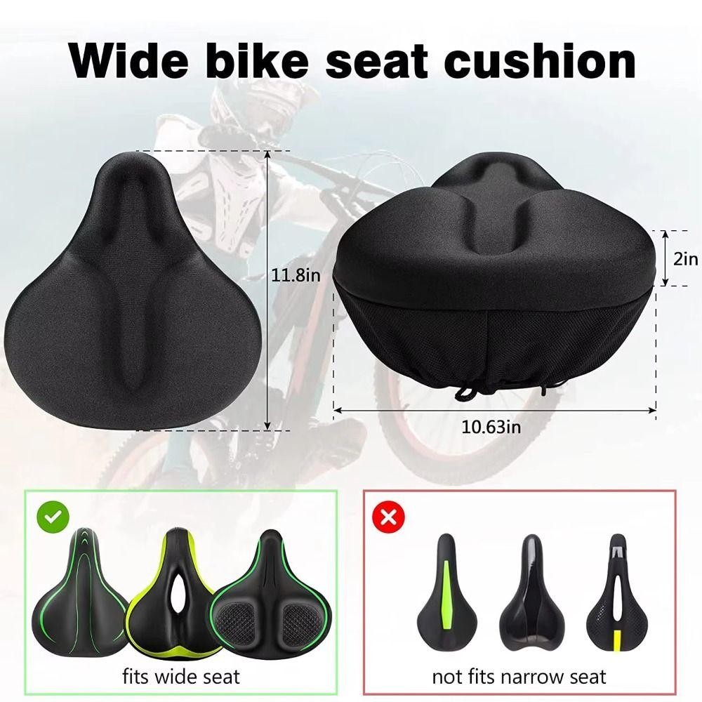 Jkdesign Đệm ngồi xe đạp, Vỏ bọc ghế xe đạp thoải mái thoáng khí, Phụ kiện làm dày đi xe đạp đường mềm mại Miếng đệm Gel xe đạp điện