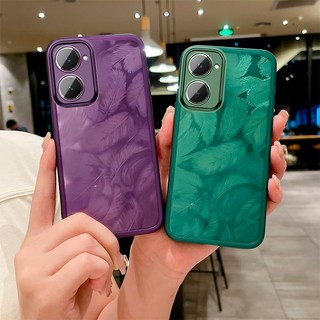 VIVO Y28S Y03 Y18 Y18E V2350 V2333 V2345 y18i y03t Đi kèm với màng ống kính, miếng dán lông vũ đầy màu sắc, bột lấp lánh gradient, vỏ điện thoại mềm trong suốt