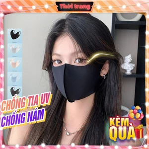 Khẩu Trang Kiểu Hàn Vải Lạnh Siêu Mát Chống Nắng Chống UV Có Thể Giặt FE123