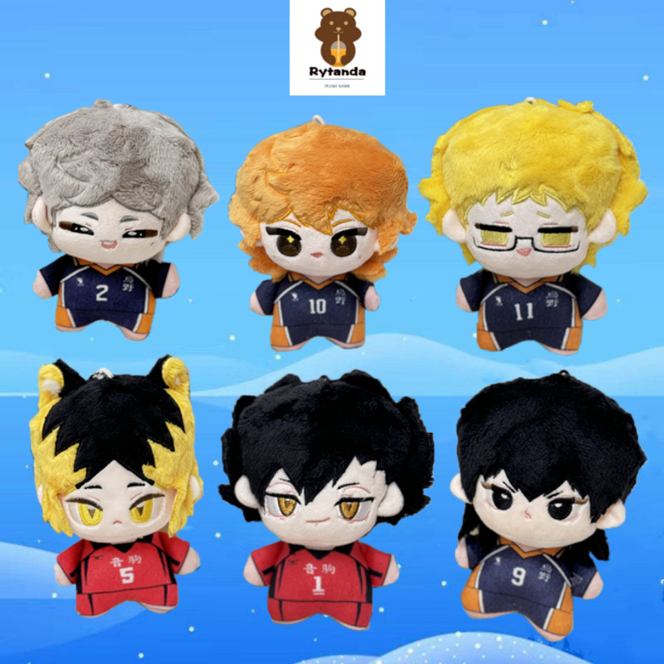 [Haikyuu!!]Quạt Hàng Hóa Sang Trọng Đồ Chơi Búp Bê Cotton Móc Khóa Mặt Dây Chuyền Búp Bê Sang Trọng Shoyo Hinata, Tobio Kageyama, Kei Tsukishima Quạt Quà Tặng Ba Lô Mặt Dây Chuyền Sinh Nhật Quà Tặng Giáng Sinh