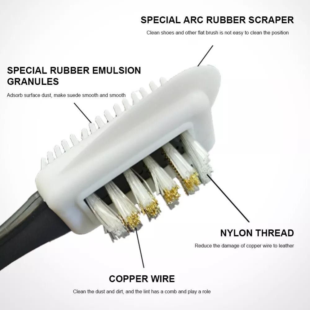UMISTY 4 Cái / bộ Bộ Bàn Chải Da Lộn Có Tẩy, Dụng Cụ Vệ Sinh Loại Bỏ Vết Bẩn Nubuck Bộ Bàn Chải, Giày Bốt Sử Dụng Bền Đẹp Vải Vệ Sinh Cho Giày