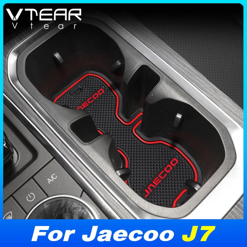 Vtear Cho CHERY JAECOO J7 2024 2023-nay 20 Chiếc Nội Thất Ô Tô Rãnh Chống Trượt Miếng Lót Cốc Nước Gioăng Đỏ Xanh Trắng Phát Sáng Trong Bóng Tối Các Bộ Phận Sửa Đổi Nội Thất Ô Tô