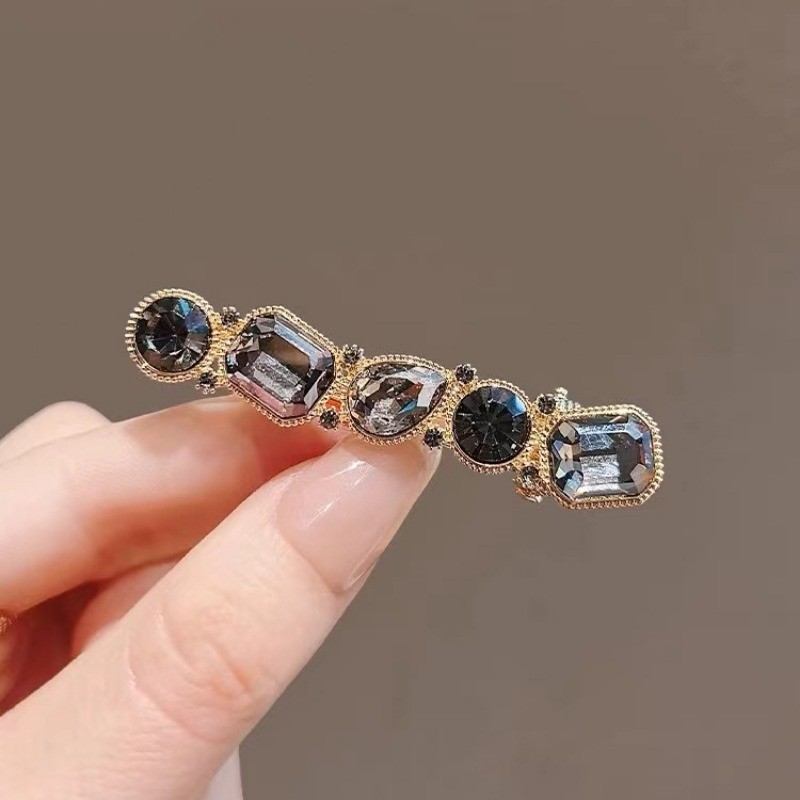 Mauropoli [Sẵn Sàng] Mũ Đội Đầu Kẹp Nhỏ Pha Lê Cao Cấp Đơn Giản Trên Đầu Kẹp Lưng Nổ Kẹp Bên Kẹp Tóc Kẹp Mỏ Vịt Kẹp Tóc Nữ
