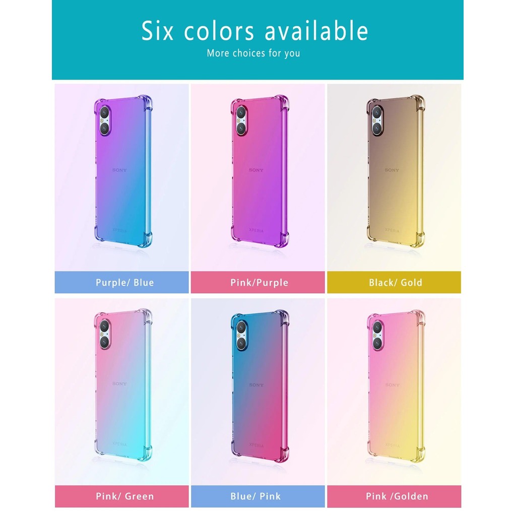 Dành Cho Sony Xperia 1 5 10 V VI Gradient Slim Chống Trầy Xước TPU Mềm ...