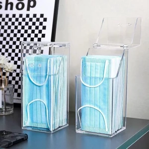 Hộp mica đựng khẩu trang, đựng vật dụng đa năng có nắp đậy dày dặn cao cấp 21x9x9cm