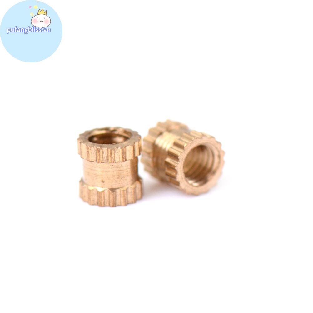 Pufangbliss 200 chiếc M3 * 4 đai ốc đồng chèn các bộ phận nhúng đai ốc đồng
200 chiếc M3x4mm Đồng thau số liệu ren Knurl Chèn đai ốc 
Knurl Chèn đai ốc có ren bằng đồng thau tròn