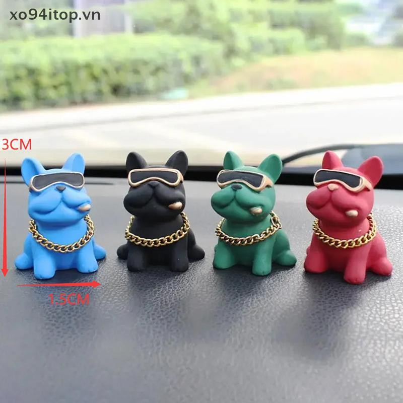 Xoitop Đồ trang trí xe Bulldog chống mài mòn Cảm giác thoải mái Chất liệu nhựa Bảng điều khiển ô tô Trang trí phụ kiện ô tô Trang trí nội thất VN