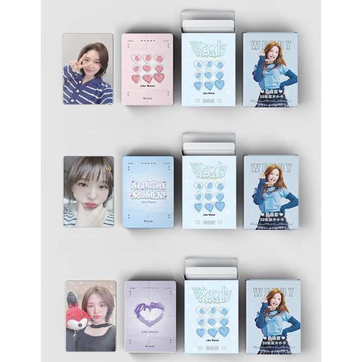 50-55 Cái / hộp Red Velvet Laser Hologram Photocards Chill Kill Album Lomo Cards Redvelvet Wendy Irene Joy Solo Kpop Holographic Bưu Thiếp YM