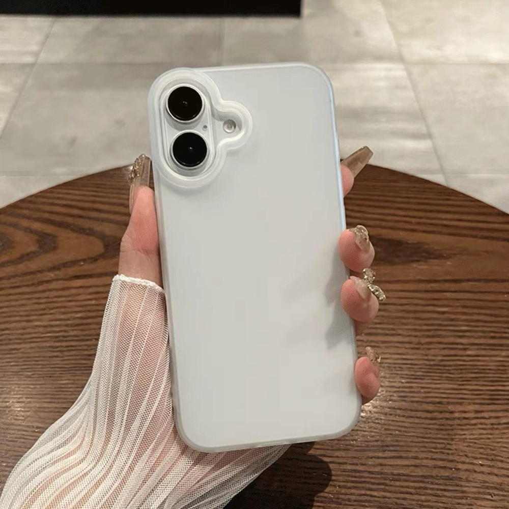 Ốp Điện Thoại Sương Mù Màu Hồng Cho iPhone 17ProMax 16Plus 15 14 13 12 11 Bảo Vệ Toàn Diện Chống Sốc Bảo Vệ Vỏ Mềm