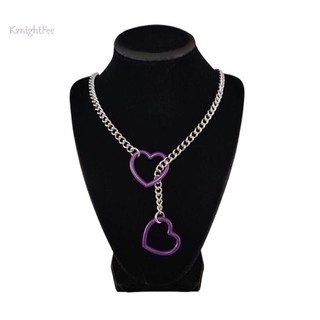 K2nightfee Heart O-ring Slip Chain Dành Cho Nữ Punk Rock Vòng Cổ Thép Không Gỉ Cuba Dài Vòng Cổ Hợp Thời Trang Đơn Giản Có Thể Điều Chỉnh Cổ Chữ Y VN