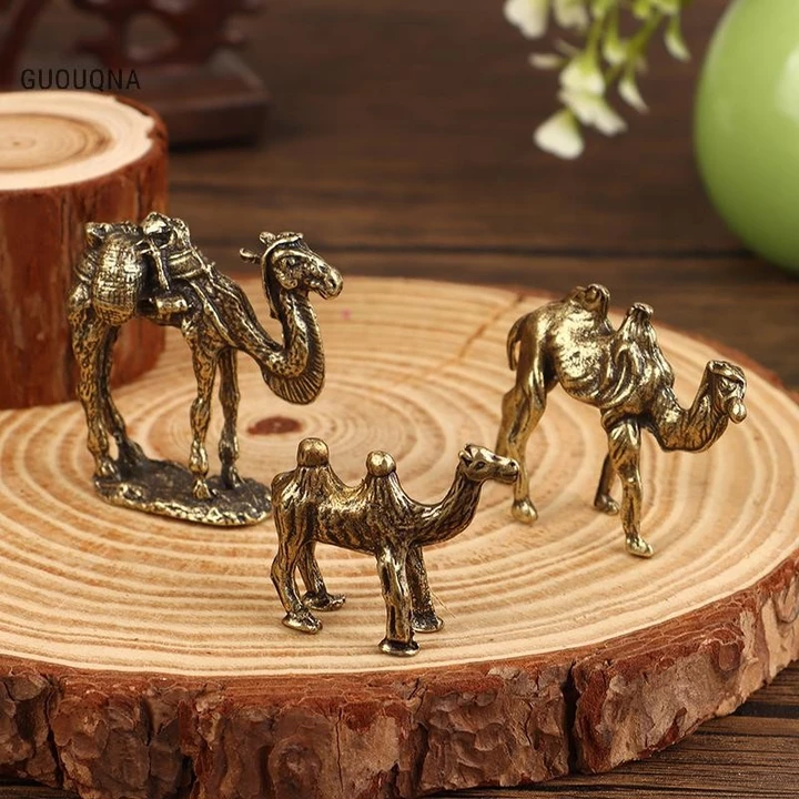 Guouqna 1 Sáng Tạo Mạ Đồng Lạc Đà Đồ Trang Trí Tượng Lạc Đà Để Bàn Trà Thú Cưng Thủ Công Quà Tặng Cho Văn Phòng Phòng Phòng Ngủ Trang Trí Phòng Ăn GUOUqna