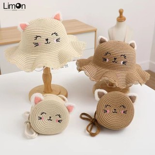 Mũ Cói Che Nắng Viền Gợn Sóng Phong Cách Hàn Quốc Ngọt Ngào Thời Trang Mùa Hè Mới Cho Bé Gái