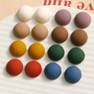 15.5mm Thu Đông Retro Mờ Mờ Nửa Mặt Miếng Dán diy Nhựa Phụ Kiện Bông Tai Kẹp Tóc Vỏ Điện Thoại Chất Liệu