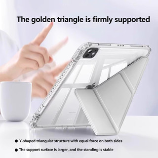 Ốp Lật Acrylic Y-Folding HD Cho Samsung Galaxy Tab S10 Lite 10.9inch 2025 SM-X400 X406B S10 FE Plus S9 S8 S7 FE A8 S6 Lite Vỏ Bảo Vệ Có Khe Cắm Bút