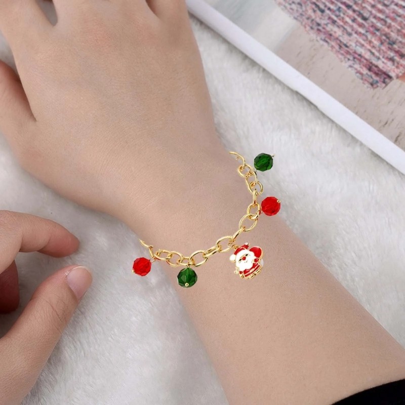Ông Già Noel Hạt Vòng Tay Thời Trang Cho Nữ Tiệc Năm Mới Trang Sức Quà Tặng Giáng Sinh