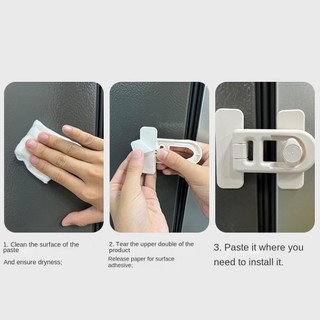 Chốt cửa tủ lạnh COZYNEST, Khóa an toàn bảo vệ an ninh cho trẻ em bằng nhựa, Khóa ngăn kéo tủ đa chức năng hữu ích