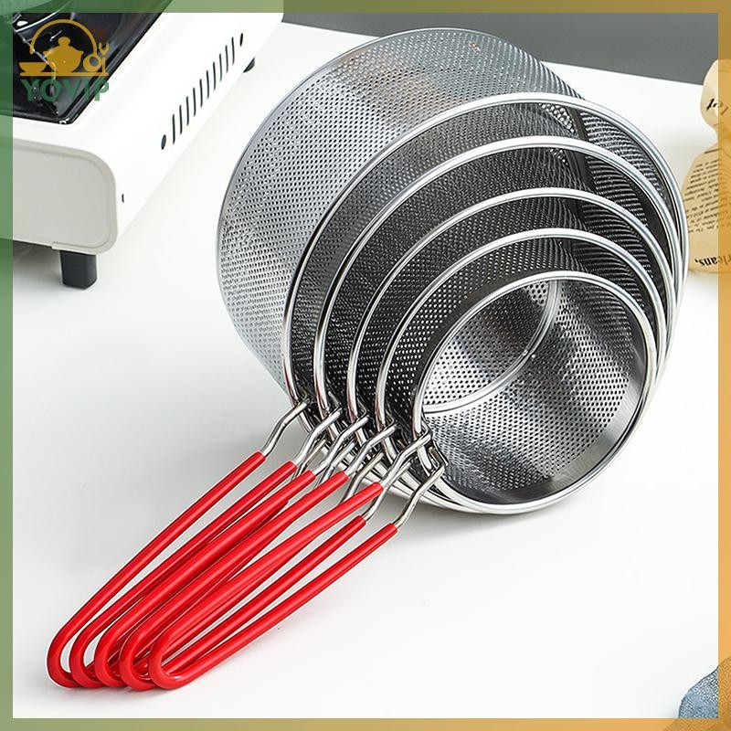 YOVIP Lưới Chiên Inox Nhà Bếp Chiên Giỏ Nấu Ăn Chiên Dầu Chảo Lọc Mì Thìa Sàng VN