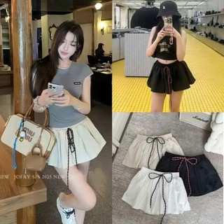 Chân Váy Kaki Dáng Ngắn Xòe Bồng 2 Lớp Có Lót Quần Bên Trong Đủ 3 Màu