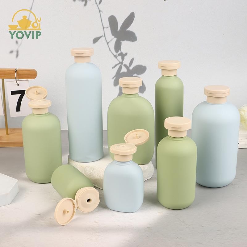 YOVIP 100ML-500ML Bơ Dầu Gội Nhựa Xanh Sữa Tắm Tạo Bọt Xà Phòng Hộp Đựng Chai Có Thể Đổ Lại Flip Lotion Chai VN