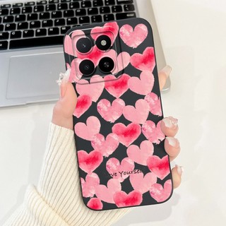 Vỏ hoạt hình dễ thương cho Honor X5b GFY-LX2 Vỏ silicon lỏng mềm chống sốc TPU cho Honor X5b Plus X 5B Vỏ điện thoại