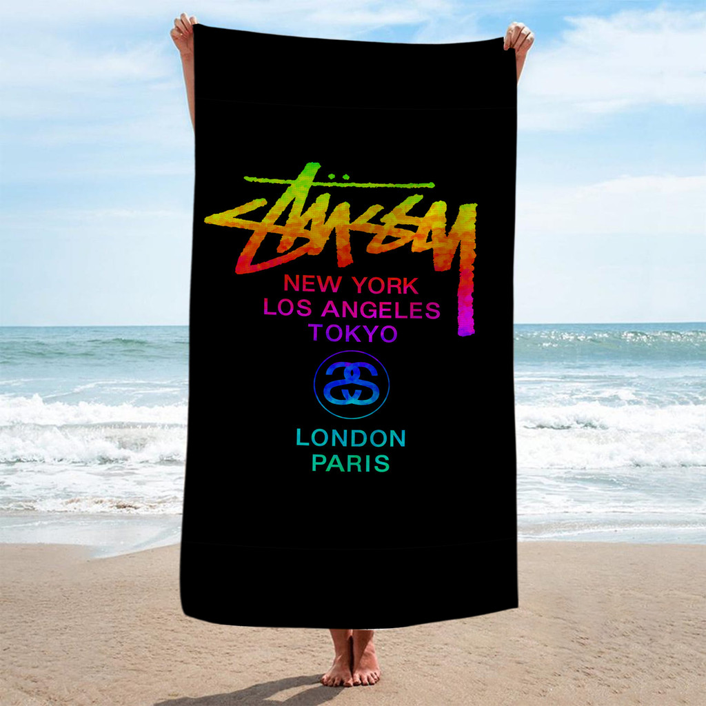 Khăn tắm vách ngăn Art Stussy Logo, Khăn tắm bể bơi đi biển, Quà tặng kỷ niệm sinh nhật