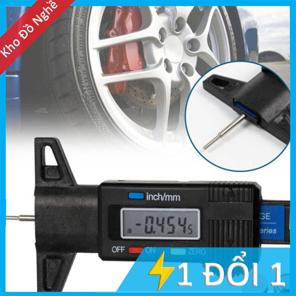 [COD] Thước Đo Độ Sâu Lốp Xe Kỹ Thuật Số Màn Hình LCD Chính Xác Cao, Kiểm Tra Mòn Lốp An Toàn