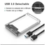 HDD Box 2.5" G21U3 Trong Suốt – SATA III USB 3.0, Nắp Trượt, Gắn Ổ Cứng 2TB, Bảo Hành 12 Tháng