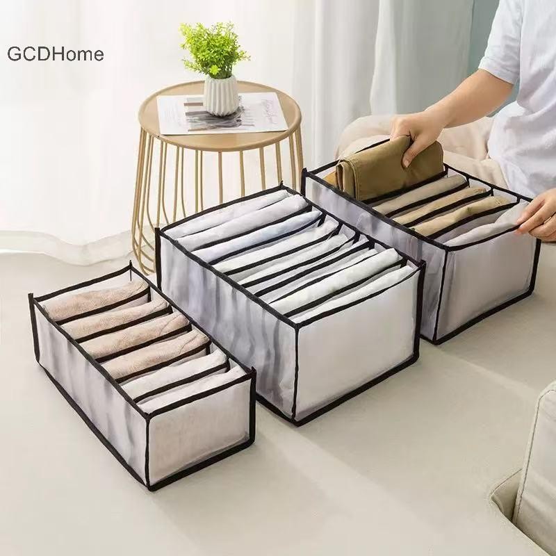 GCDHome 11 / 7 / 6 Lót Ngăn Kéo Phong Cách Hộp Bảo Quản Nhà Lưới Tất Tổ Chức Tủ Quần Áo Ký Túc Xá Túi Bảo Quản HOT