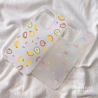 ibumpers Ốp Điện Thoại iPhone Họa Tiết Trái Cây Dễ Thương Ốp Lưng Trong Suốt Nhám Mờ Chống Bẩn Cho IPhone 16 15 14 12 13 11 Pro Max IP 7 8 Plus X XS XR