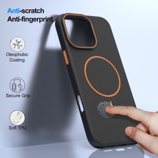 Bao Da Từ Tính Cho IPhone 11 12 13 14 15 16 Pro Max Sạc Không Dây Vỏ Điện Thoại Chống Sốc