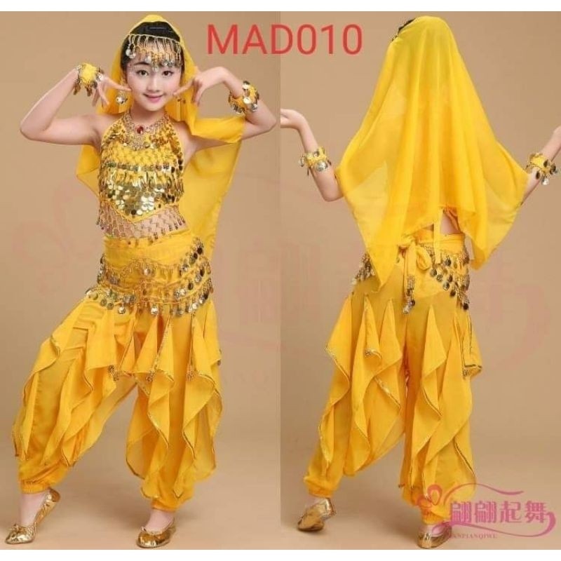 ( yếm + quần + khăn + đai) trang phục múa ấn độ ấn độ quần khế trang phục ấn độ biểu diễn văn nghệ