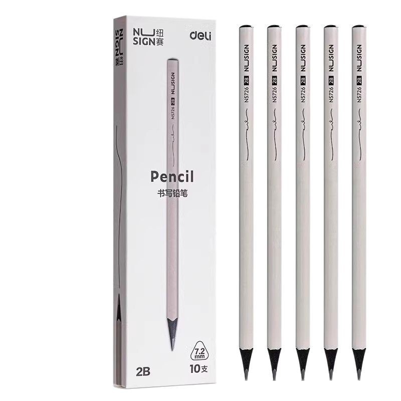 Bút Chì 2B Cho Trẻ Em Gỗ Đen Màu Xám Dành Cho Trường Mầm Non & Học Sinh Lớp 1-2