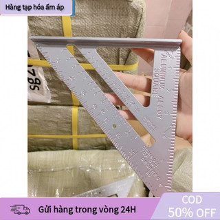[COD] Thước tam giác 18cm hợp kim nhôm cao cấp, thước ke vuông ke mòi đa năng, nhỏ gọn, dễ dùng