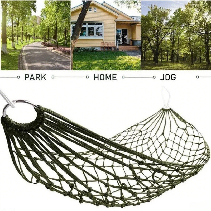 Võng du lịch camping 230x80cm, Võng lưới treo ngoài trời, bó đầu, Gồ ghề, Nằm THoáng Mát