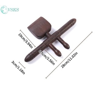 Chenlongshang Cloud Shengyang Xẻng Mở Lưng Dụng Cụ Cạo Massage Guasha Cán Dính Cầm Tay Đặc Biệt Wenge Gỗ Dụng Cụ Massage EN